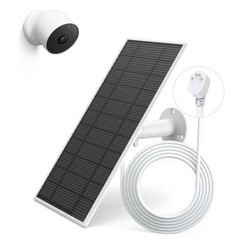 Solar Panel for Google Nest Camera, Upgraded Solar Power Charger for Google