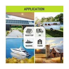 Newpowa 10BB 200W 24V Monocrystalline 200 Watt 24Volt Solar Panel Designed fo…