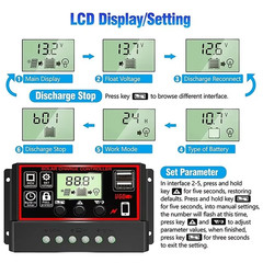 20W-1000W Solar Panel 12V Solar Cell 10A-100A Controller Solar Plate Kit for Pho