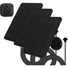 Solar Panel Charger Blink Outdoor Camera Waterproof Adjustable Mount 3 Pack New