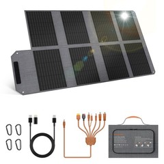 MHPOWOS 80W Folding USB Solar Panel Charger for Phone Power Bank Jackery Anker