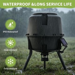 6V Solar Panel Charger for Deer Feeders, Adjustable Mount, Waterproof, Alligator