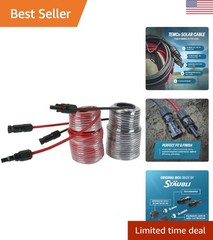 Durable 10 AWG Solar Extension Cable 100 Ft – Red & Black with MC4 Connectors