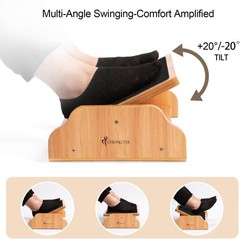 Ergonomic Rocking Foot Rest for Under Desk, Adjustable Foot Stool with Non-Sl…