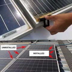 10-50X Solar Panel Mud Removal Clip 30/35/40mm Photovoltaic Panels Rubber Buckle