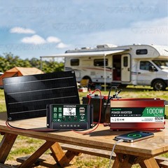 Grennova 1500W Off-Grid Solar System 60W Panel 60A MPPT Dual Voltage Inverter RV