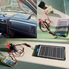 12V Solar Trickle Charger 20W Solar Panel Kit Car RV Trailer Battery Maintainer