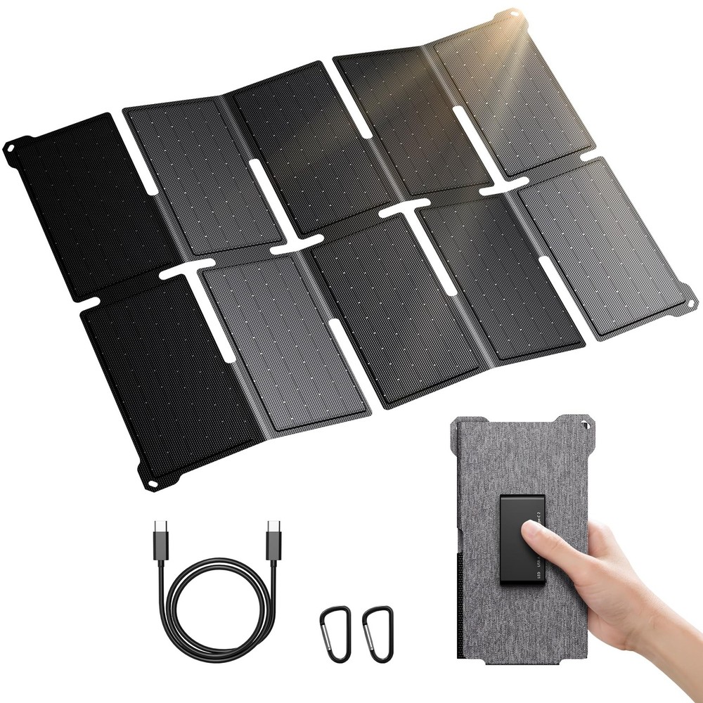 BigBlue Portable 35W Solar Panel Charger with Fast Charging USB-A and PD 25W …