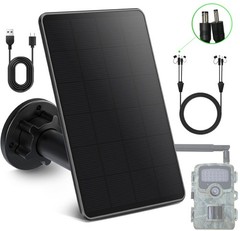 Trail Camera Solar Panel, Mini Solar Battery Charger DC 12V/1A 6V/1.5A & USBC…