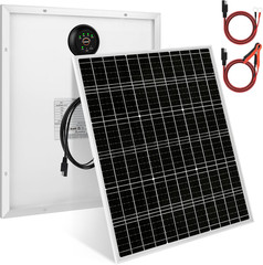 50W 24V Solar Panel Kit with PWM Controller for RV, Boat, and Off-Grid Use