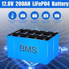 12V 200Ah Lithium Iron Phosphate LiFePO4 battery Deep Cycle For Solar RV OffGrid