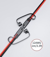 SAE Extension Cable 12AWG, SAE to SAE Extension Cord DC Power Automotive Exte…