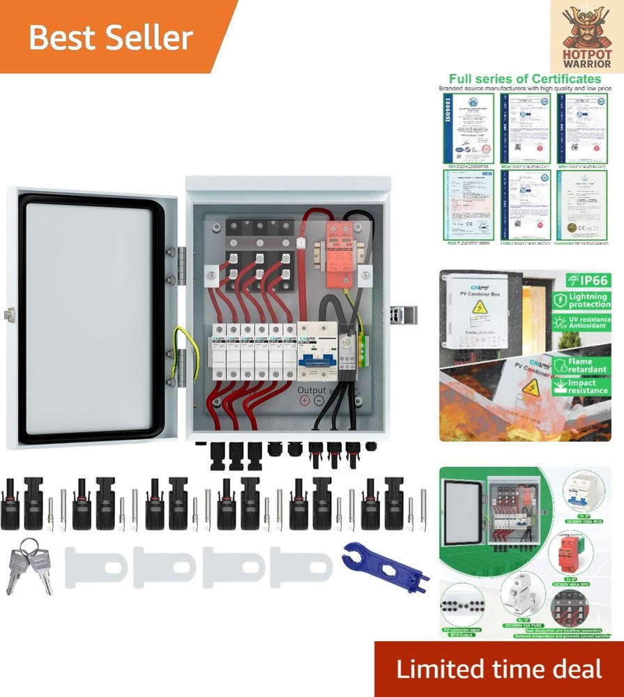 Efficient Solar PV Combiner Box 6 Strings DC500V with Easy Plug-and-Play Setup