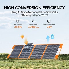 Flashfish T2000 Portable Power Station 1536Wh 2000W With 2*Solar Panel 100W 18V