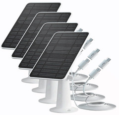 Solar Panel Charger for Eufycam 3/3C/2C Pro, 5W USB-C Solar Panel 4Pack