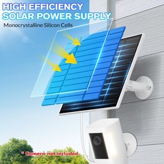 Solar Charging Panel USB Power Outdoor Ring Camera Battery Charger with Stand