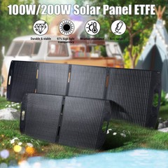 200W Portable Folding Solar Panel Charger Power Station IP65 for Home RV Camping