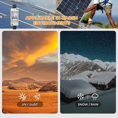 Solar Panel Disconnect Switch 40Amps 550V DC Miniature Circuit Breaker Box fo…
