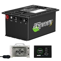 48V 100Ah Lithium LiFePO4 Battery Golf Cart BMS with Charge 15000+ Deep Cycle