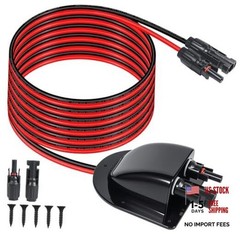 Solar Cable Entry Gland with 10ft 10AWG Solar Extension Cable Compatible with