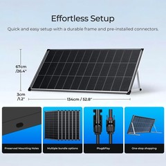 200W 2Pack Bifacial Solar Panel