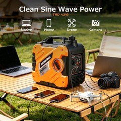 GENKINS 2300 Watt Portable Inverter Generator Gas Powered Ultra Quiet for RV …