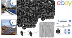 300 Packs Solar Panel Clips with J Hooks and Self Locking Washers for Fastening