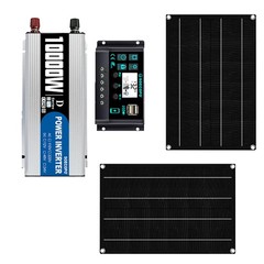 10000W Solar Power System Kit 12Vto110V/220V+2pcs Solar Panels+ 100A Controller