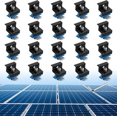 20Pcs Solar Panel End Clamp for Standard Unistrut, Aluminum 30Mm/35Mm