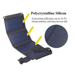 15W Foldable Solar Panel Phone Battery Charger for Car RV Marine ATV Camping​