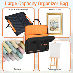 Solar Panel Storage Bag Compatible with Jackery SolarSaga 100W 100X 200W Orange