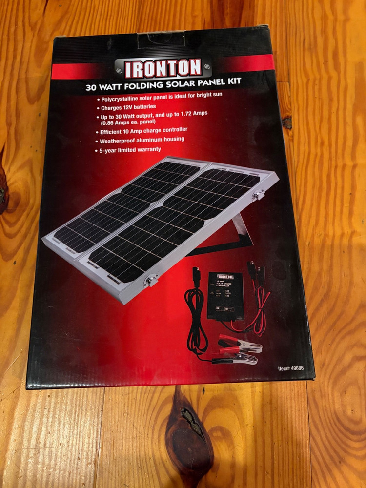Ironton Folding Solar Panel Kit — 30 Watts