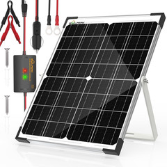 25W 12V Solar Battery Charger, Waterpoof Solar Panel Kit with Energy Saving Cont