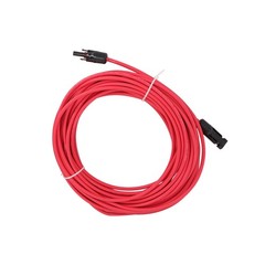 Black + Red Solar Panel Extension Cable 20M 4mm² With M4 Connector For RV/Boat