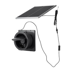 VEVOR Solar Powered Fan, 25W Solar Panel with 220 CFM Airflow, Adjustable Panel