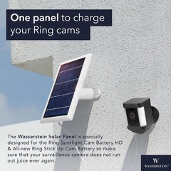 Panel solar compatible con la batería de Ring Spotlight Cam/Plus/Pro, Stick Up
