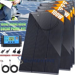 400W Flexible Solar Panel Mono Kit Power Starter Camping Home RV Battery Charge