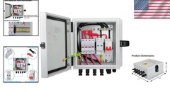 High-Quality 4 String PV Combiner Box | 15A Fuses, 50A Breaker, Surge Protection