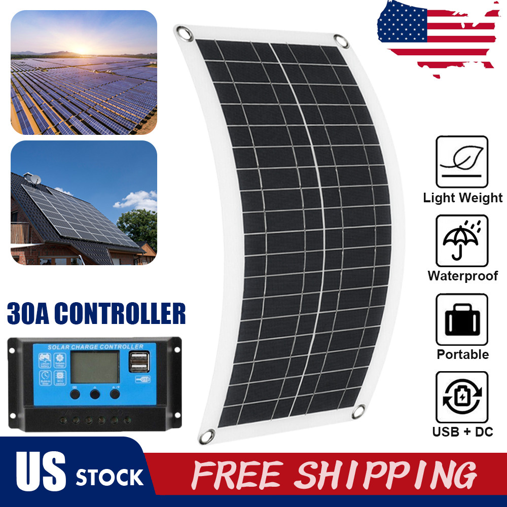 Lightweight 150W 300W Solar System Panel Kits 30A PWM MPPT Charge Controller