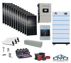 6KW Complete Offgrid Solar Kit – 15K Sol-Ark Inverter + 30.72KW OMO Stack Lithiu