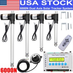 Complete 6000N Dual Axis Solar Tracker Kits Solar Panel Sunlight Tracking System