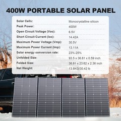 ALLPOWERS 2400W Generator Power Station 400W Solar Panel for Road Trip Camping