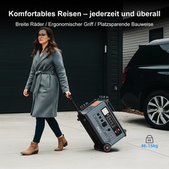 Portable Power Station 7200Wh LiFePO4 OSCAL 6000W PM6000 Mit 4*500W Solarpanel