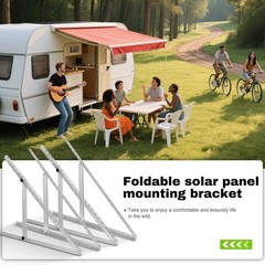 2 Sets (4 Pack) 45inch Adjustable Solar Panel Tilt Mount Brackets with Foldable