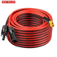Extension Cable Male Female 50FT 10 AWG Heavy Duty Waterproof Solar Power