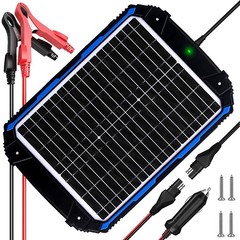 SUNER POWER 20W 12V Solar Battery Trickle Charger Maintainer