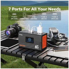 Portable Power Station 135W – Solar Generator for Camping
