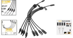 Easy-Install Extra Long Parallel Solar Connectors M/FFFF and F/MMMM – Rated