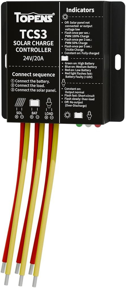 TCS3 Solar Charge Controller Waterproof Solar Panel Battery Regulator
