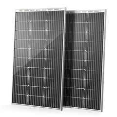 -100W 12V Monocrystalline Solar Panel, High Efficiency Module PV 100W 2pcs